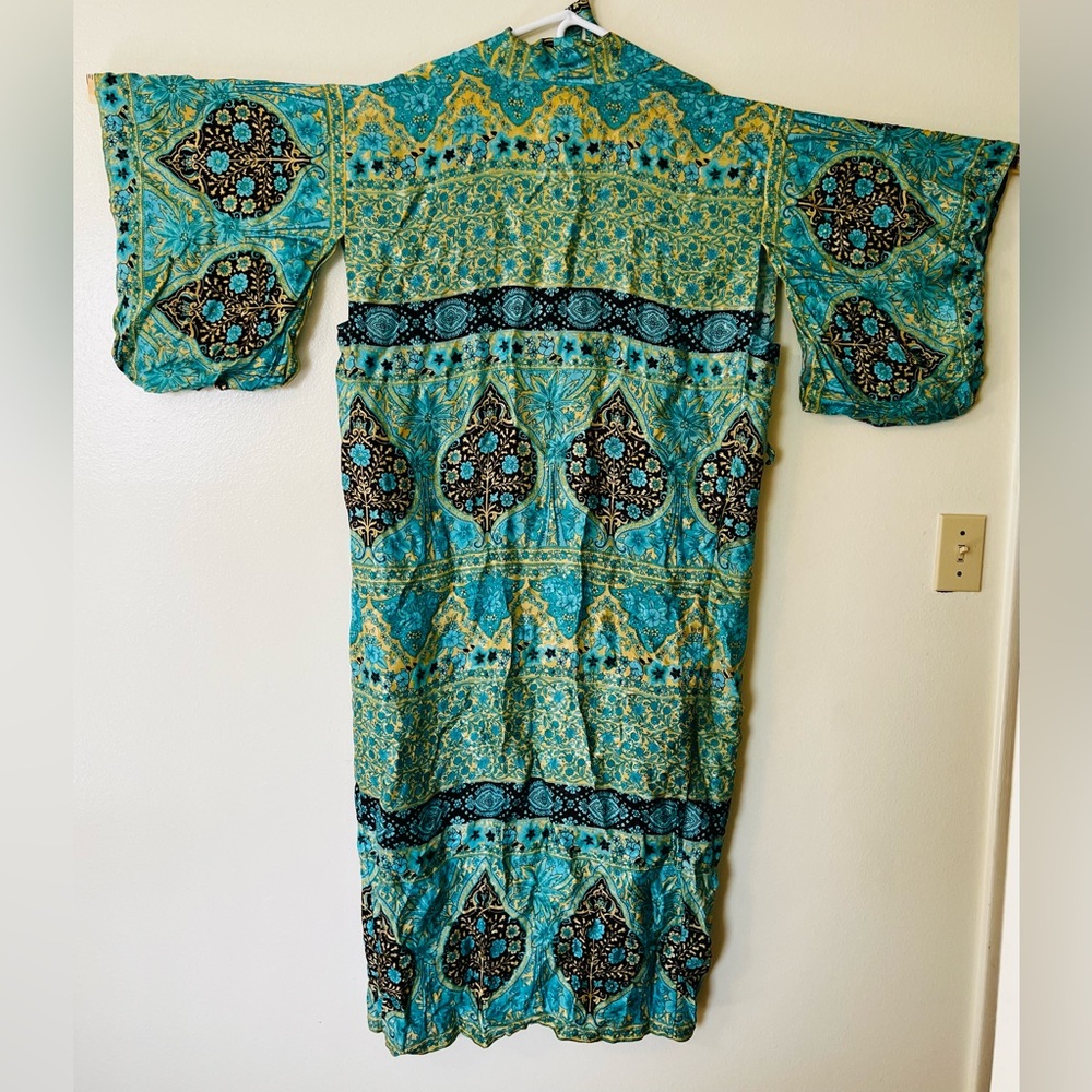 Sample Spell and the Gypsy Aloha Fox Kimono Turquoise OS
